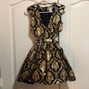 Midi pattern/design shiny Dress